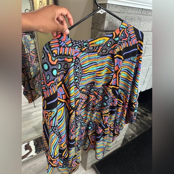 Melissa McCarthy Seven7 Multicolor Striped Blouse - Picture 3 of 3